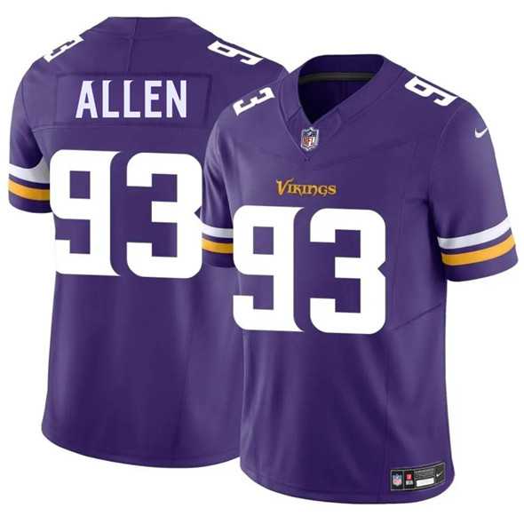 Men & Women & Youth Minnesota Vikings #93 Jonathan Allen Purple 2025 F.U.S.E. Vapor Limited Stitched Jersey->minnesota vikings->NFL Jersey
